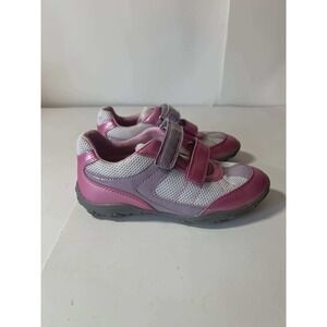Geox Respira Girls Metallic Pink Purple Mesh Sneakers Shoes Size US 12 EUR 30
